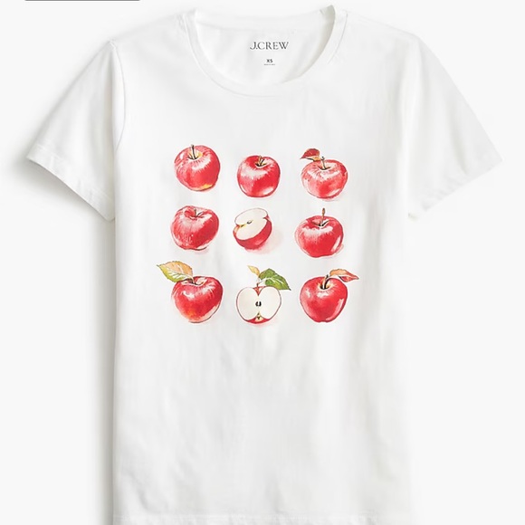 NWT J. Crew Apple Graphic Tee - Picture 2 of 16